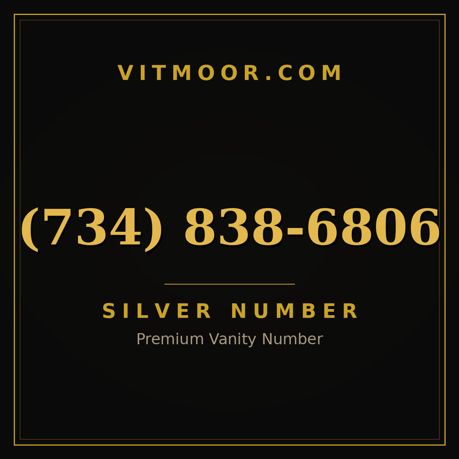 VITMOOR Silver premium number (734) 838-6806