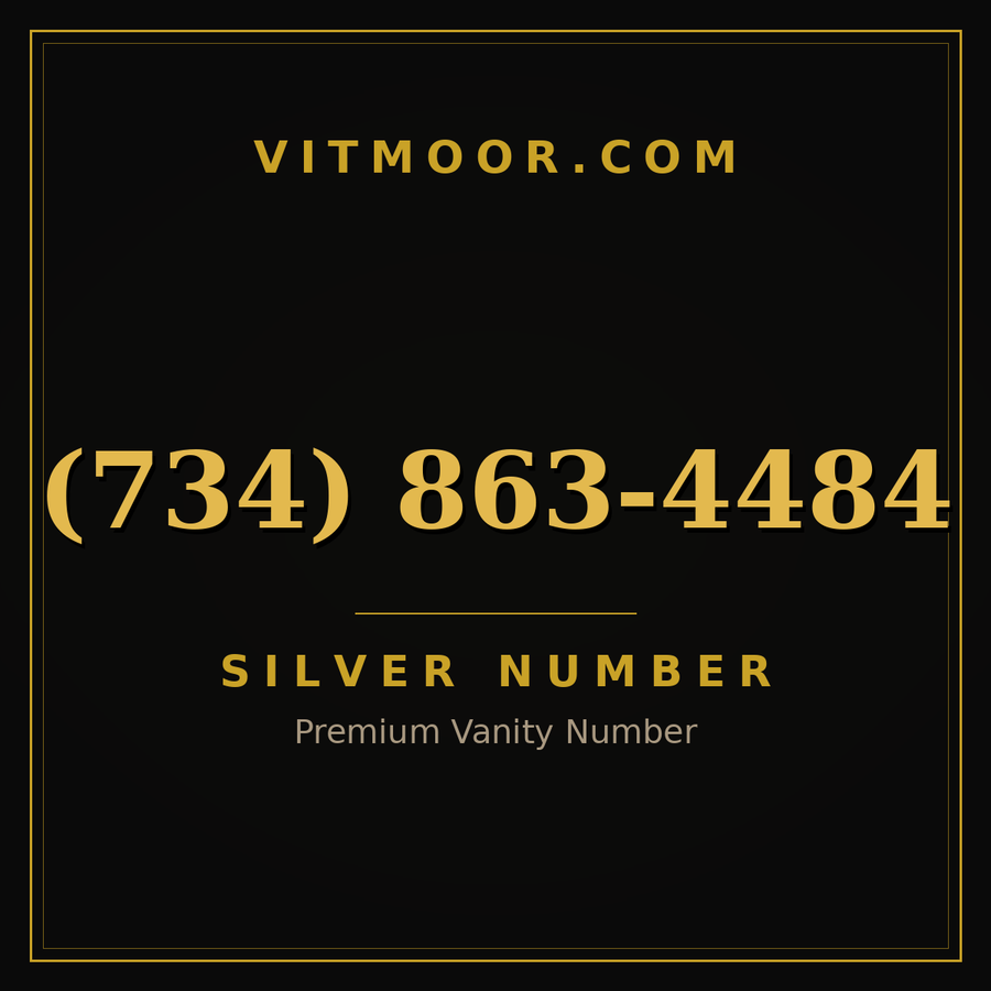 VITMOOR Silver premium number (734) 863-4484