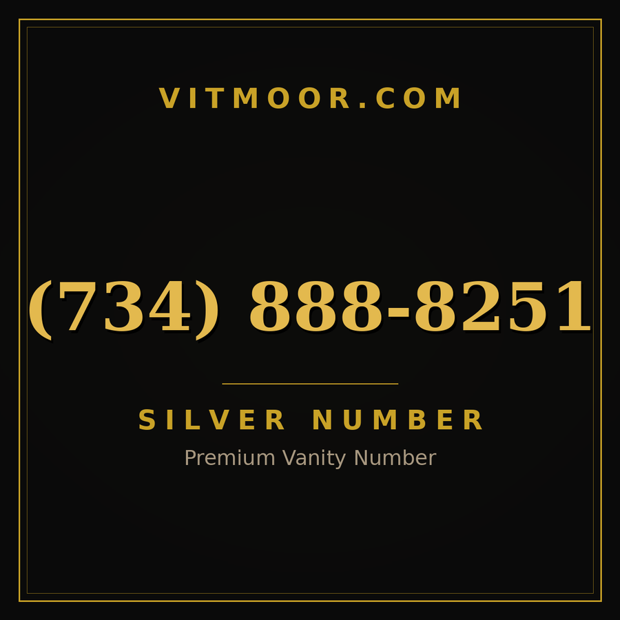 VITMOOR Silver premium number (734) 888-8251