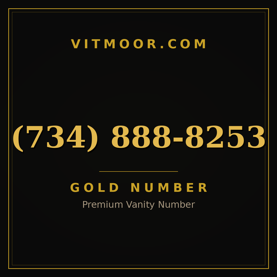 VITMOOR Gold premium number (734) 888-8253