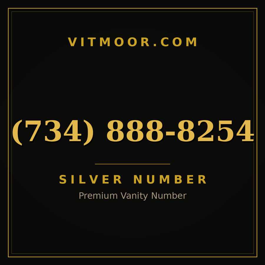 VITMOOR Silver premium number (734) 888-8254
