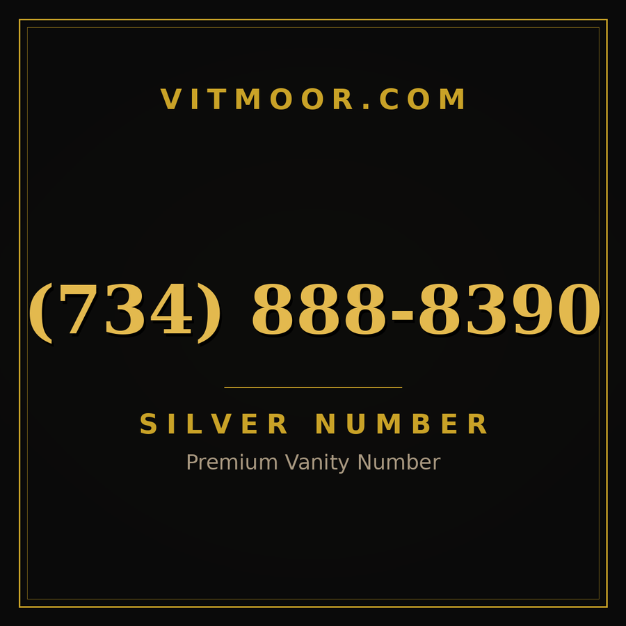 VITMOOR Silver premium number (734) 888-8390