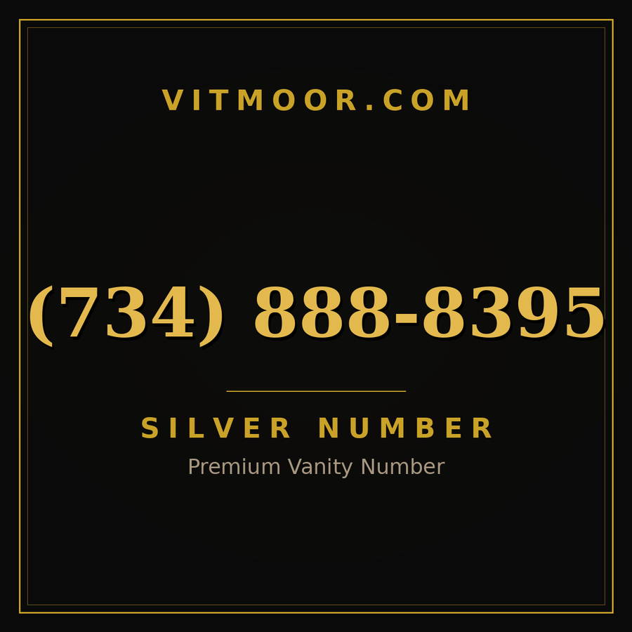VITMOOR Silver premium number (734) 888-8395