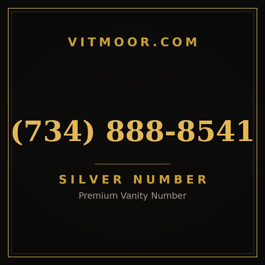 VITMOOR Silver premium number (734) 888-8541