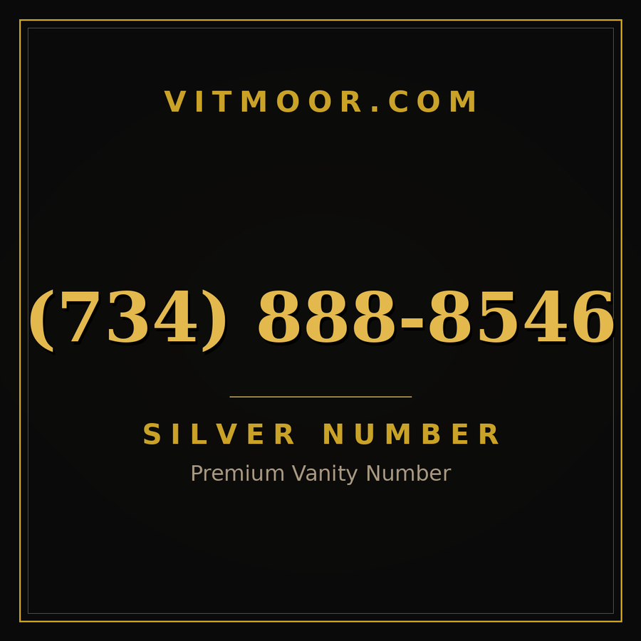 VITMOOR Silver premium number (734) 888-8546
