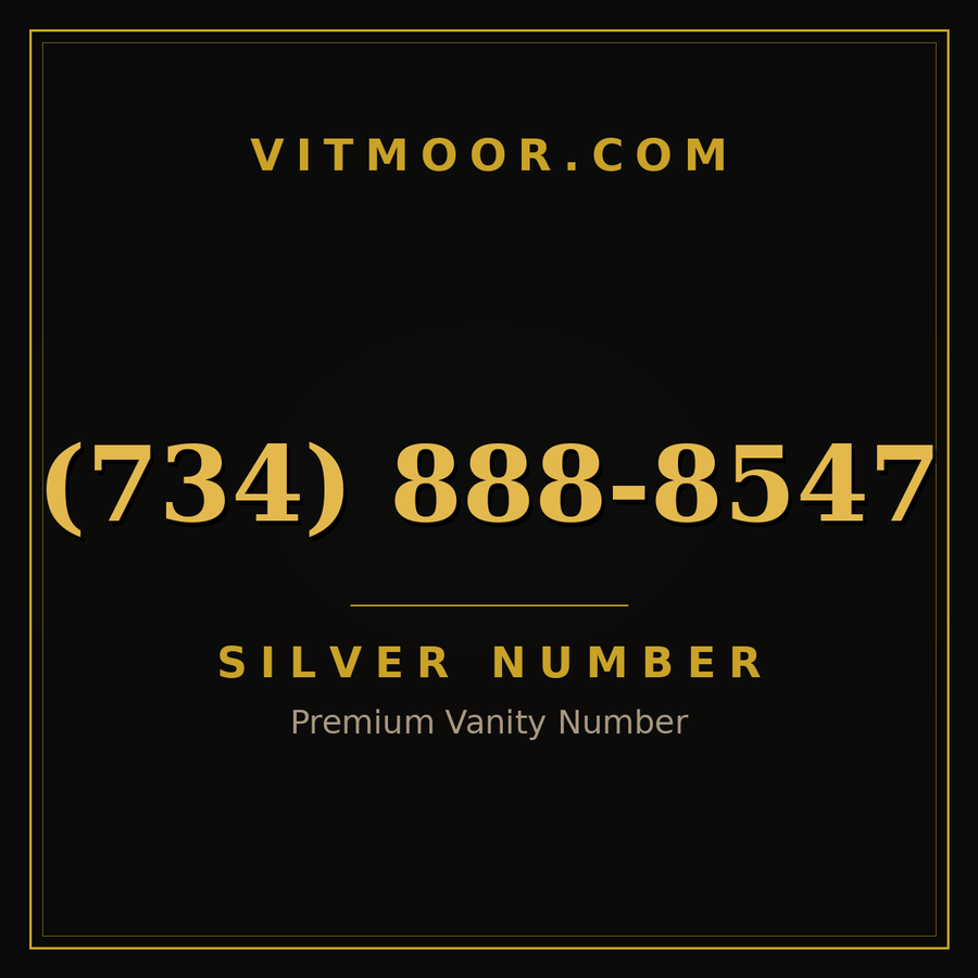 VITMOOR Silver premium number (734) 888-8547