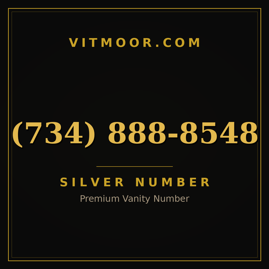 VITMOOR Silver premium number (734) 888-8548