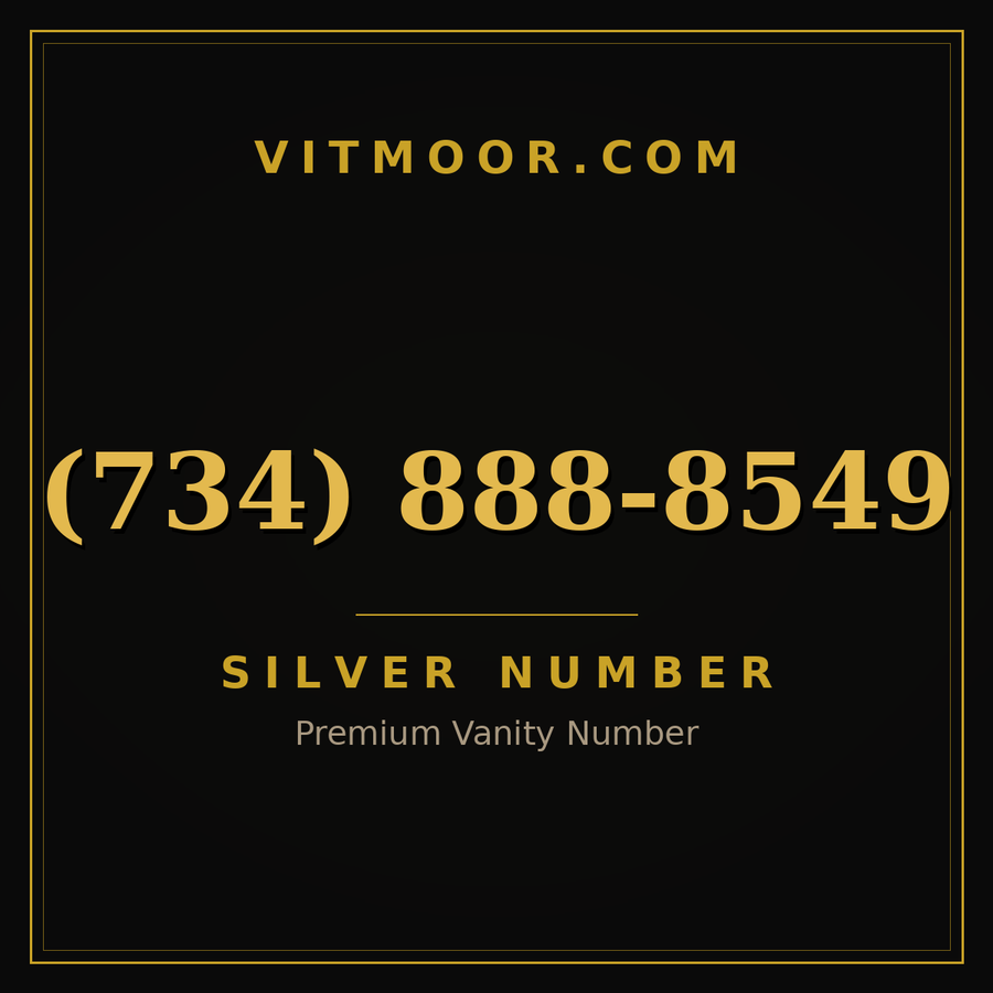 VITMOOR Silver premium number (734) 888-8549