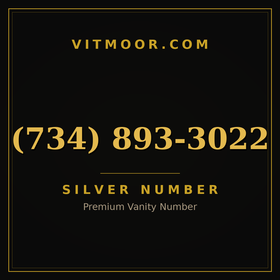 VITMOOR Silver premium number (734) 893-3022
