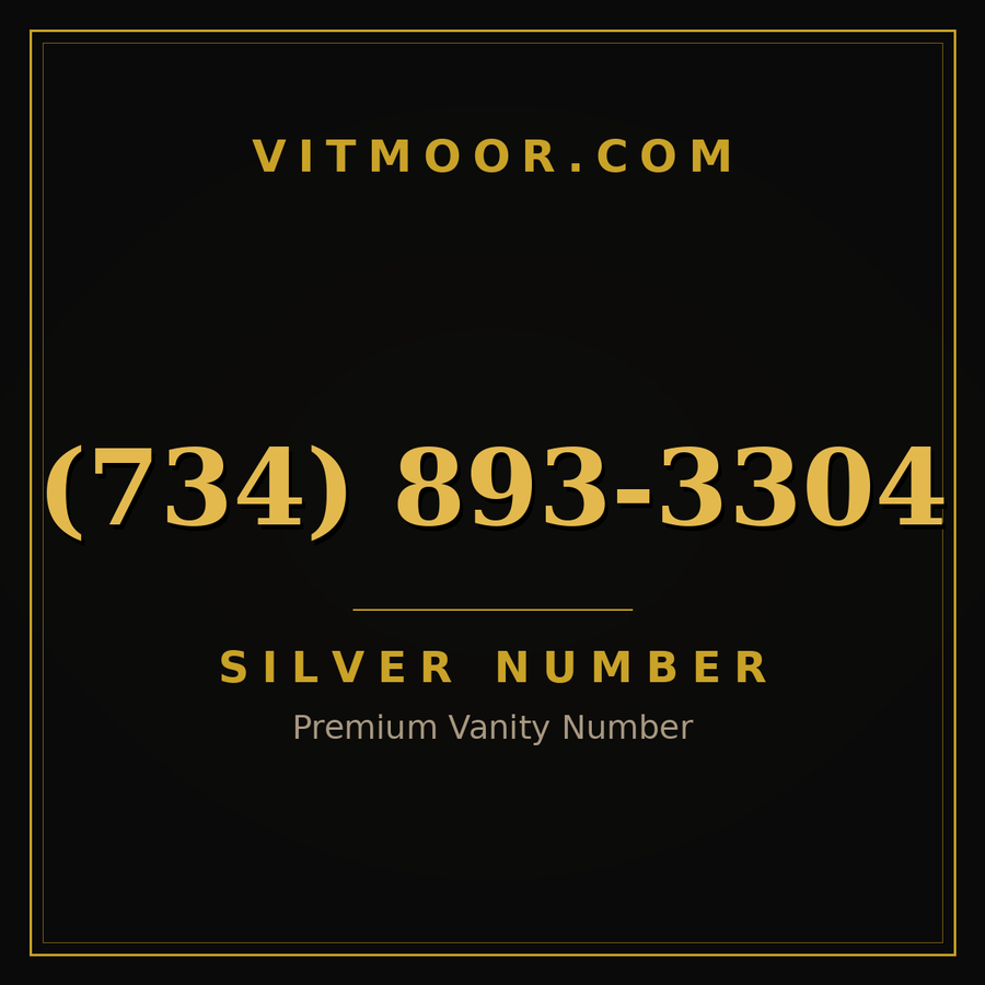 VITMOOR Silver premium number (734) 893-3304