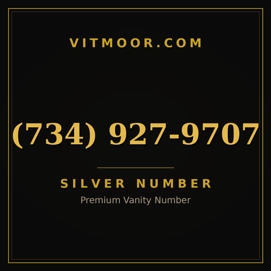 VITMOOR Silver premium number (734) 927-9707