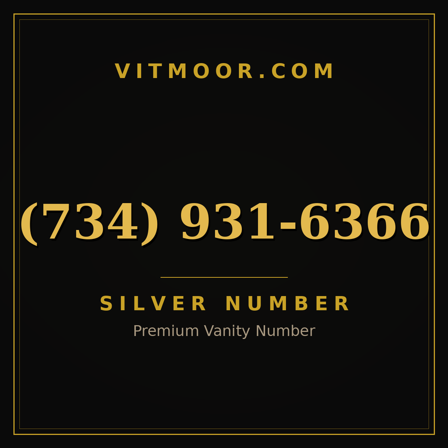 VITMOOR Silver premium number (734) 931-6366