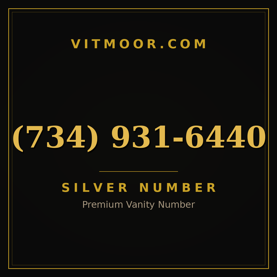 VITMOOR Silver premium number (734) 931-6440