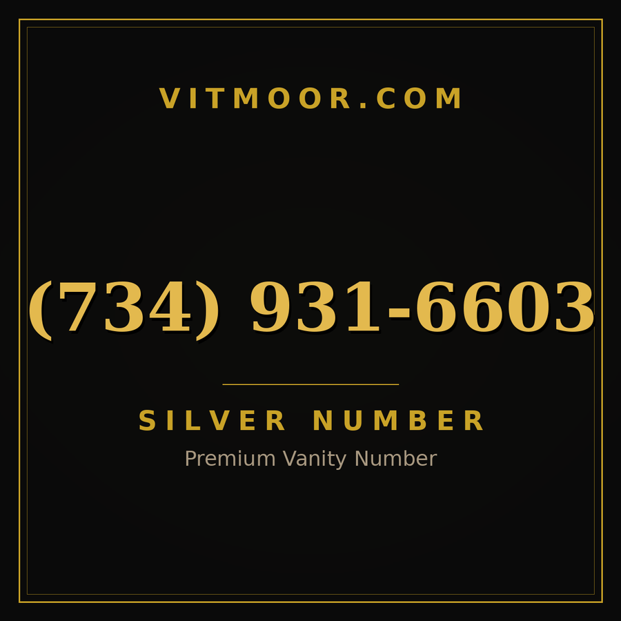 VITMOOR Silver premium number (734) 931-6603