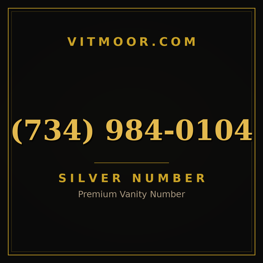 VITMOOR Silver premium number (734) 984-0104