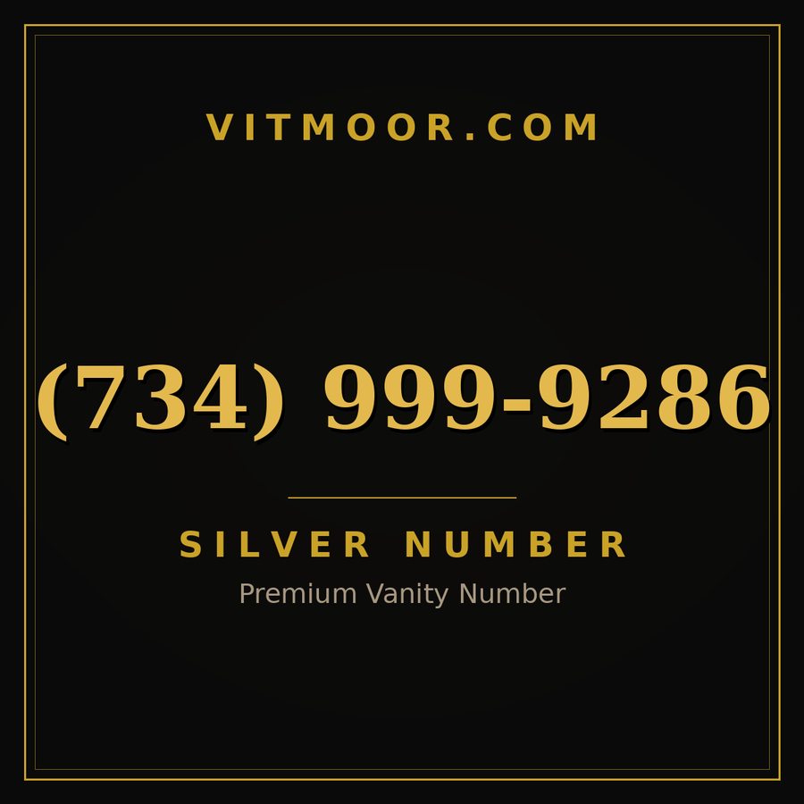 VITMOOR Silver premium number (734) 999-9286