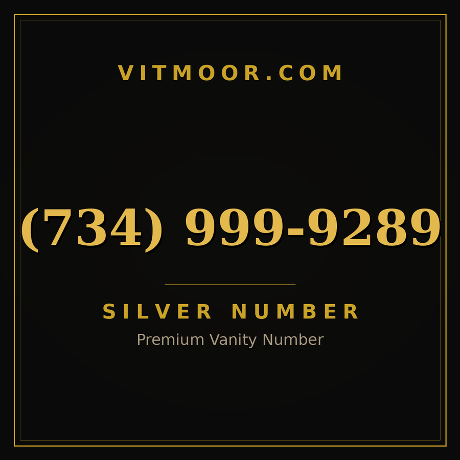 VITMOOR Silver premium number (734) 999-9289