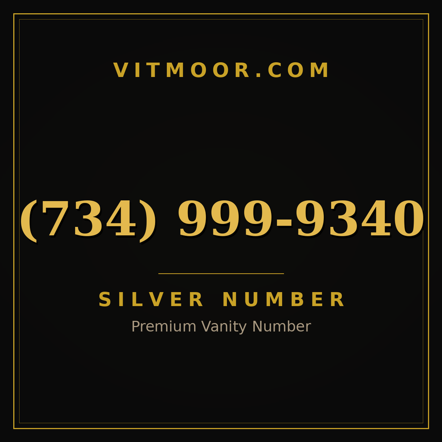 VITMOOR Silver premium number (734) 999-9340