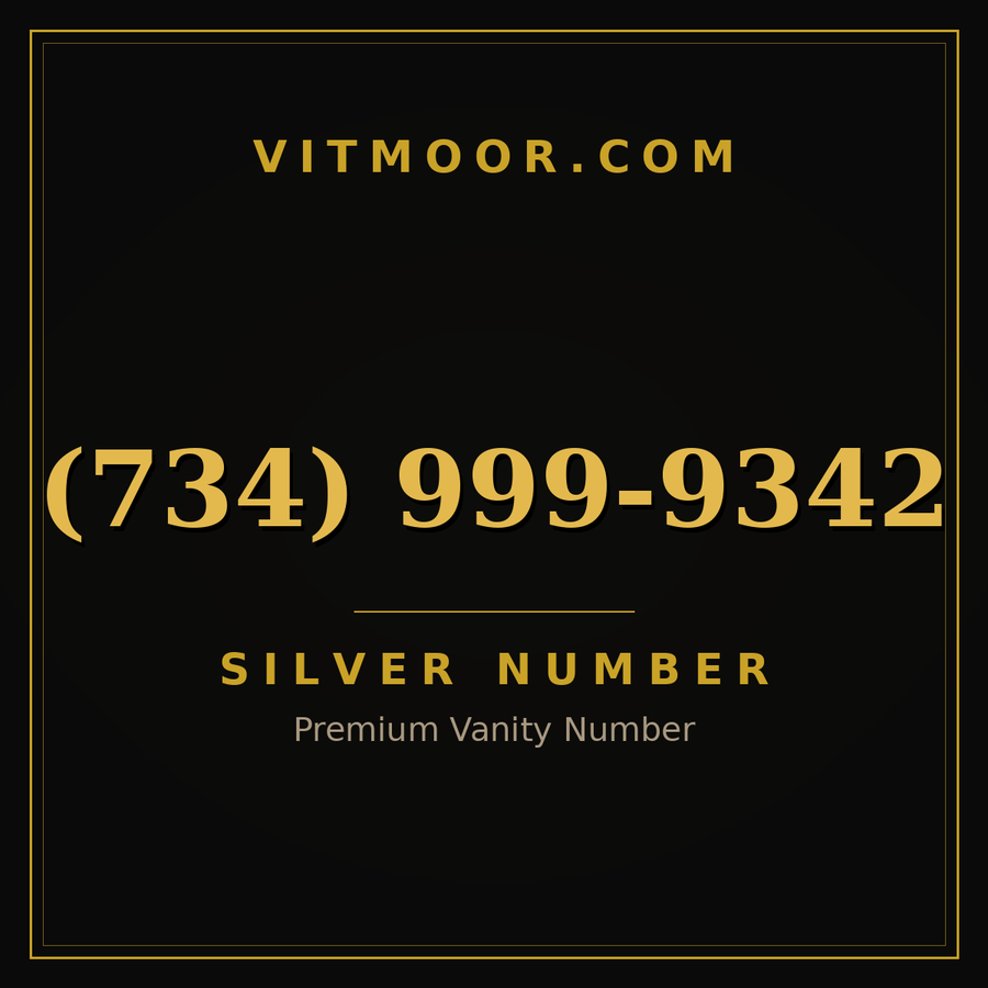 VITMOOR Silver premium number (734) 999-9342