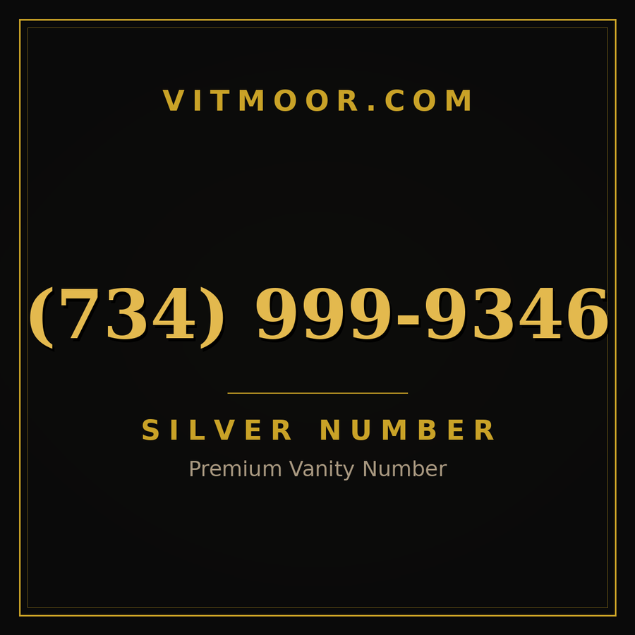 VITMOOR Silver premium number (734) 999-9346