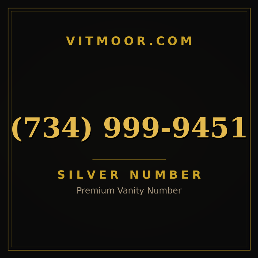 VITMOOR Silver premium number (734) 999-9451