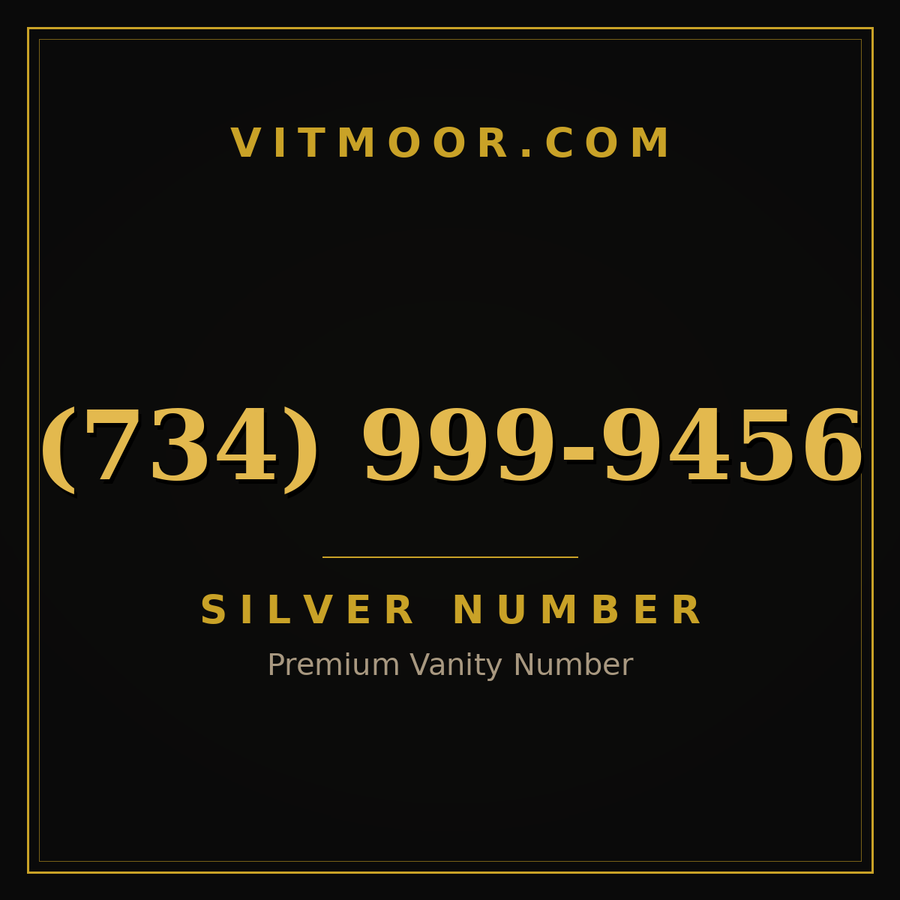 VITMOOR Silver premium number (734) 999-9456