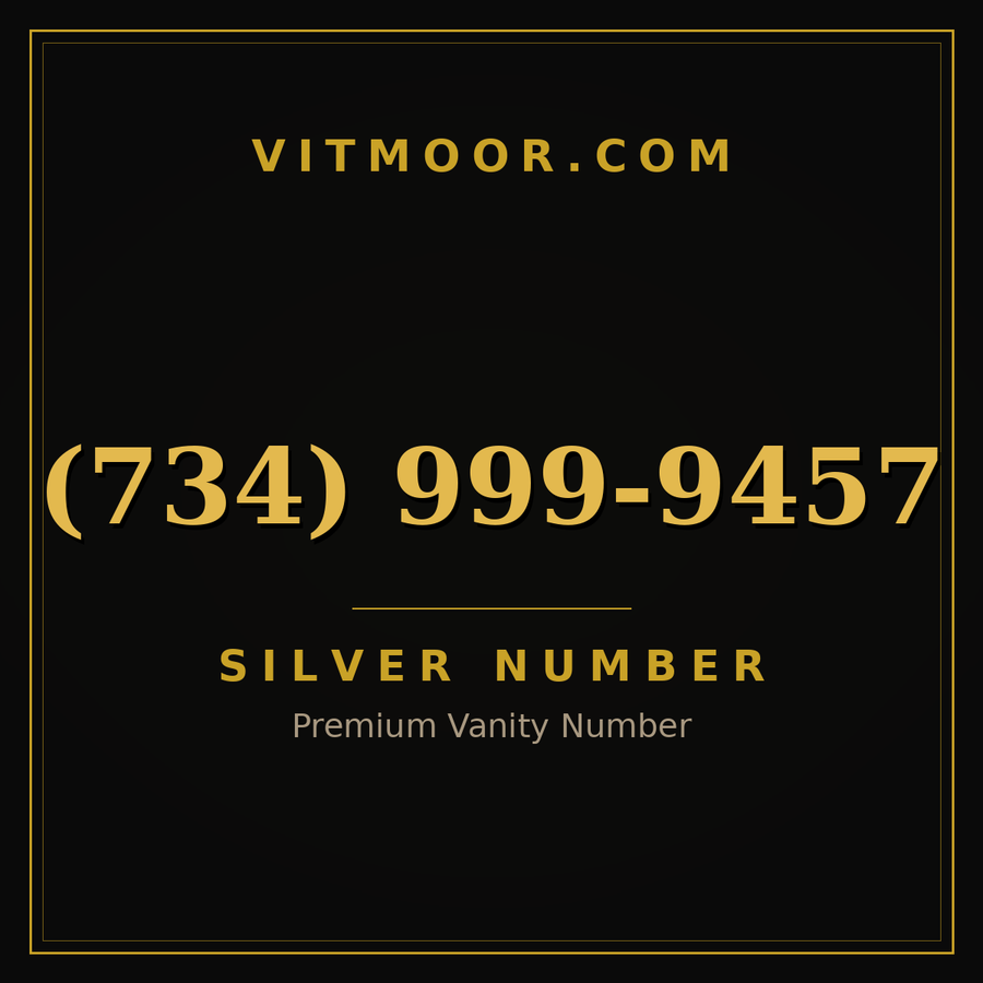 VITMOOR Silver premium number (734) 999-9457