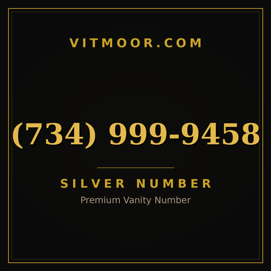 VITMOOR Silver premium number (734) 999-9458