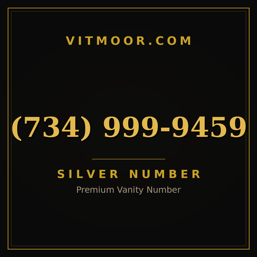 VITMOOR Silver premium number (734) 999-9459