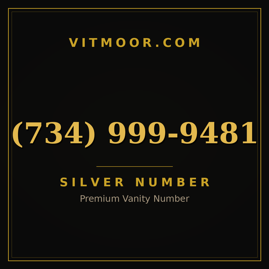 VITMOOR Silver premium number (734) 999-9481