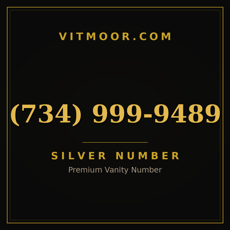 VITMOOR Silver premium number (734) 999-9489