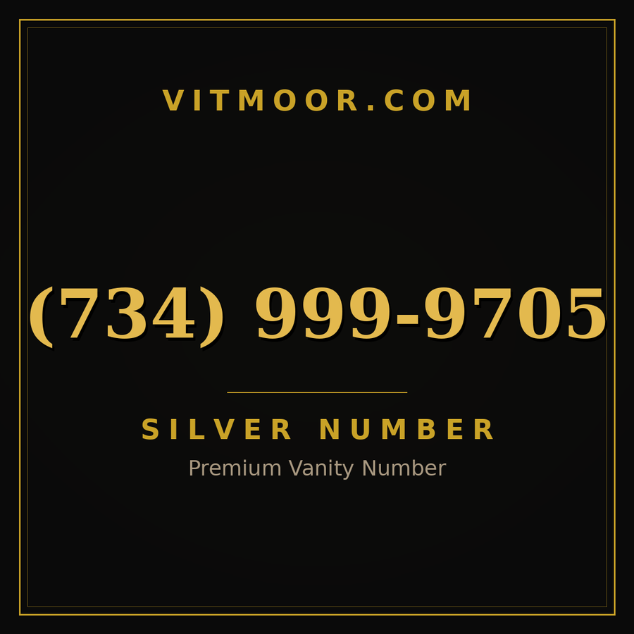 VITMOOR Silver premium number (734) 999-9705