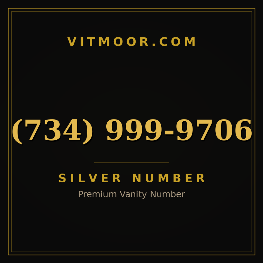 VITMOOR Silver premium number (734) 999-9706