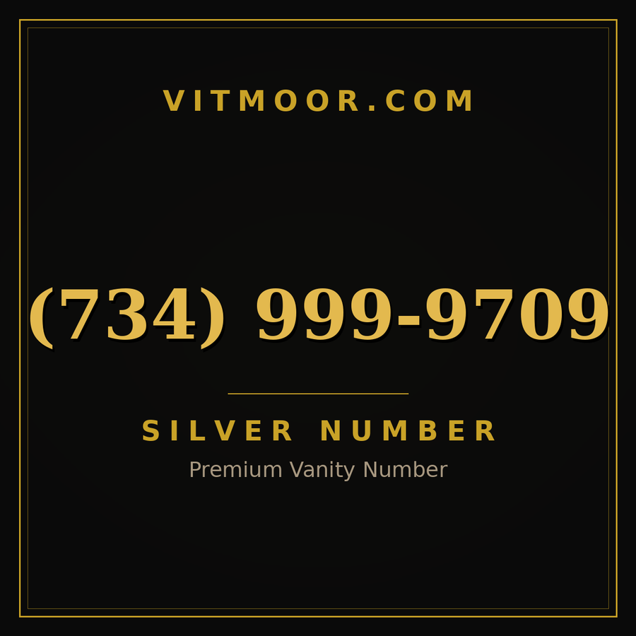 VITMOOR Silver premium number (734) 999-9709