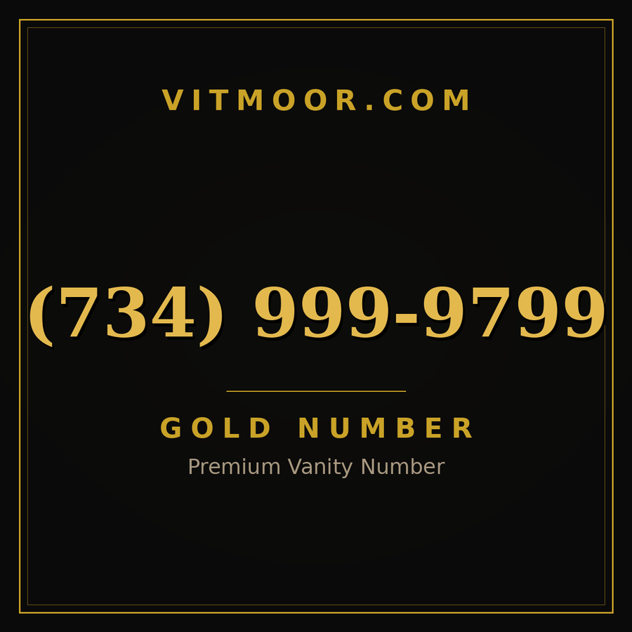 VITMOOR Gold premium number (734) 999-9799