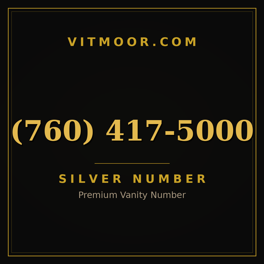 VITMOOR Silver premium number (760) 417-5000