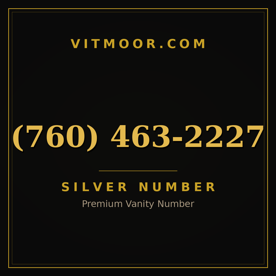 VITMOOR Silver premium number (760) 463-2227