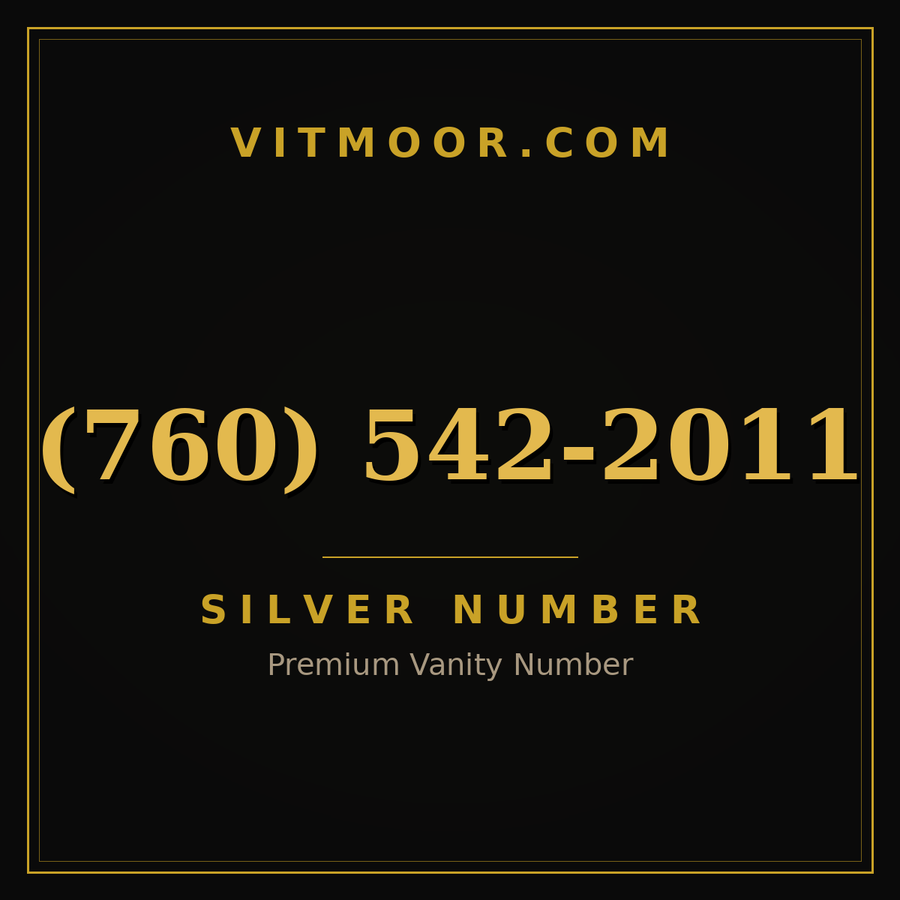 VITMOOR Silver premium number (760) 542-2011