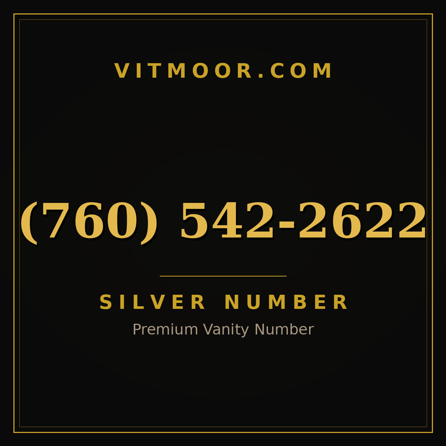 VITMOOR Silver premium number (760) 542-2622