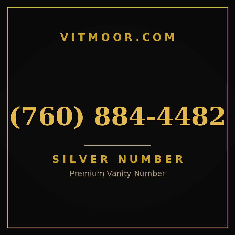 VITMOOR Silver premium number (760) 884-4482