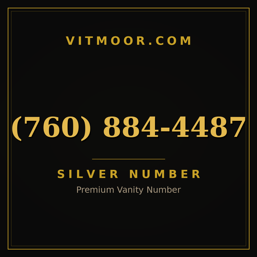VITMOOR Silver premium number (760) 884-4487