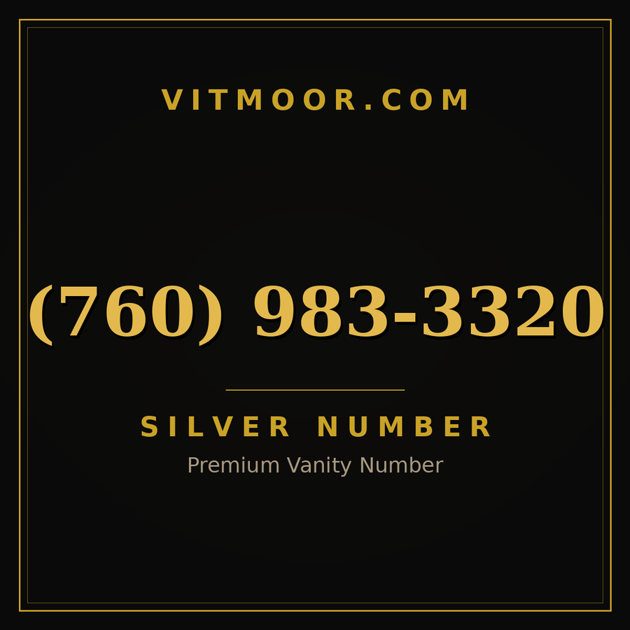 VITMOOR Silver premium number (760) 983-3320