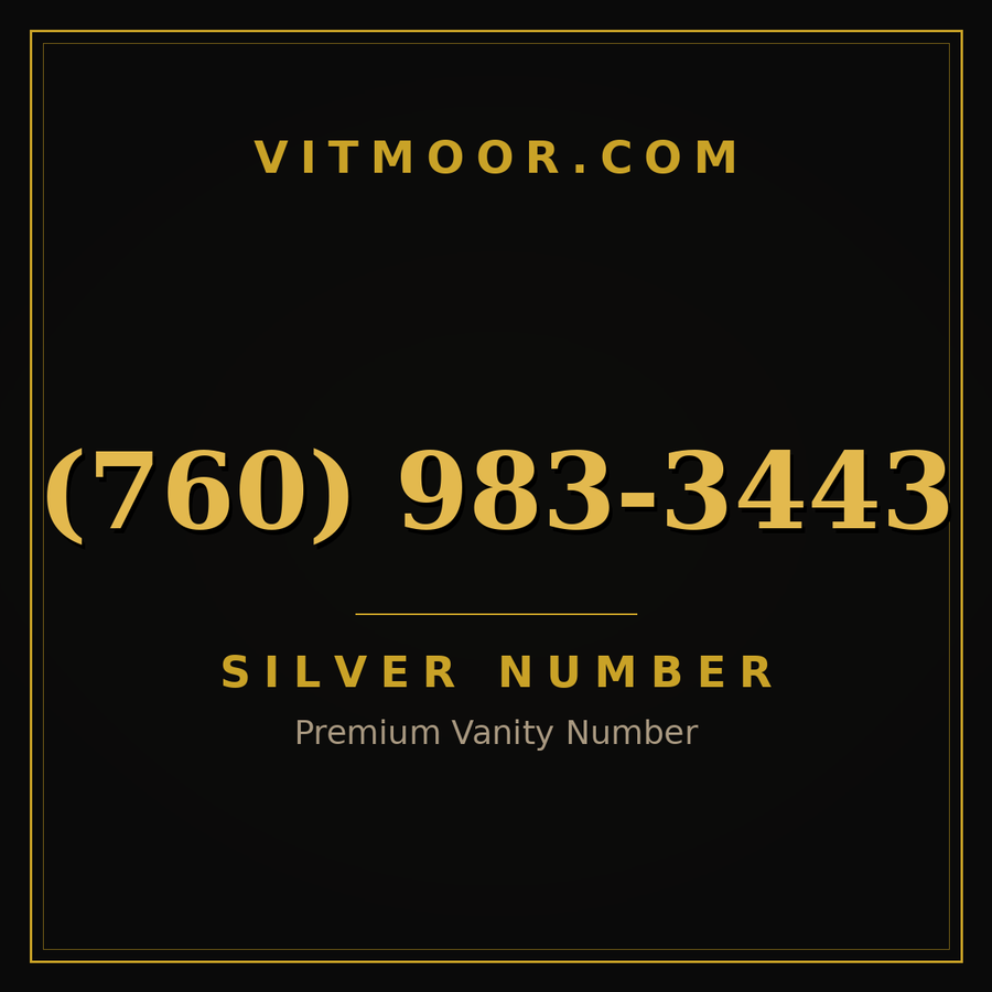 VITMOOR Silver premium number (760) 983-3443