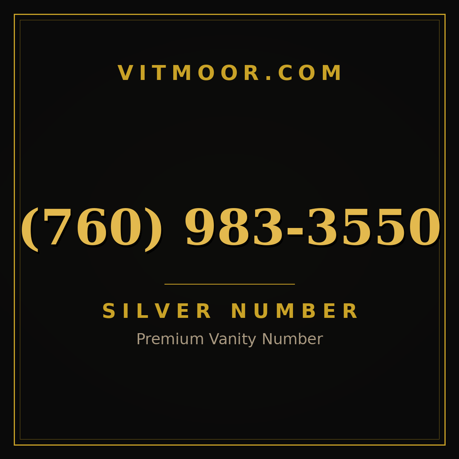 VITMOOR Silver premium number (760) 983-3550