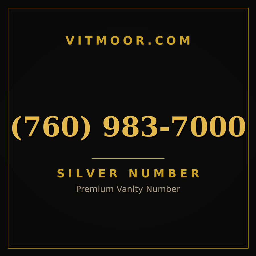 VITMOOR Silver premium number (760) 983-7000