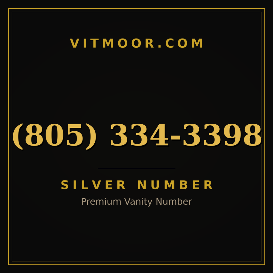 VITMOOR Silver premium number (805) 334-3398