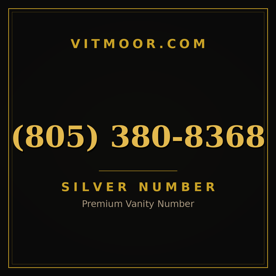 VITMOOR Silver premium number (805) 380-8368