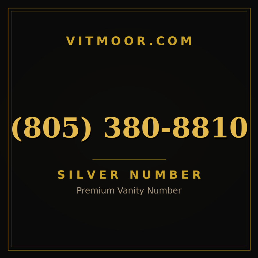VITMOOR Silver premium number (805) 380-8810
