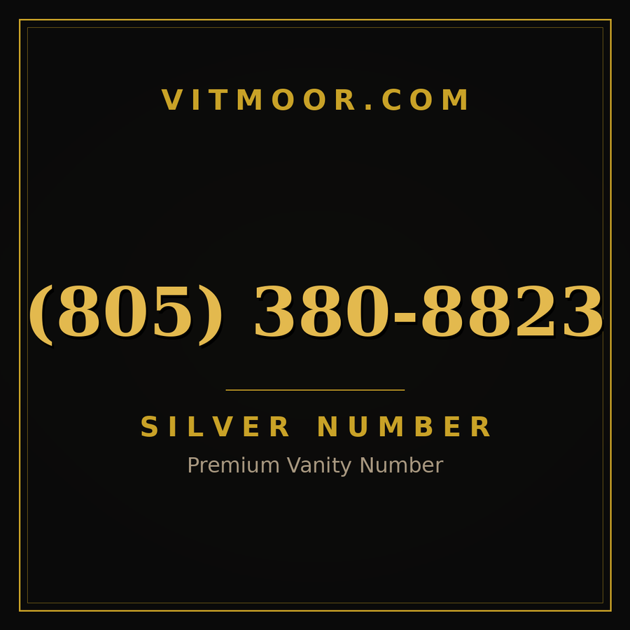 VITMOOR Silver premium number (805) 380-8823