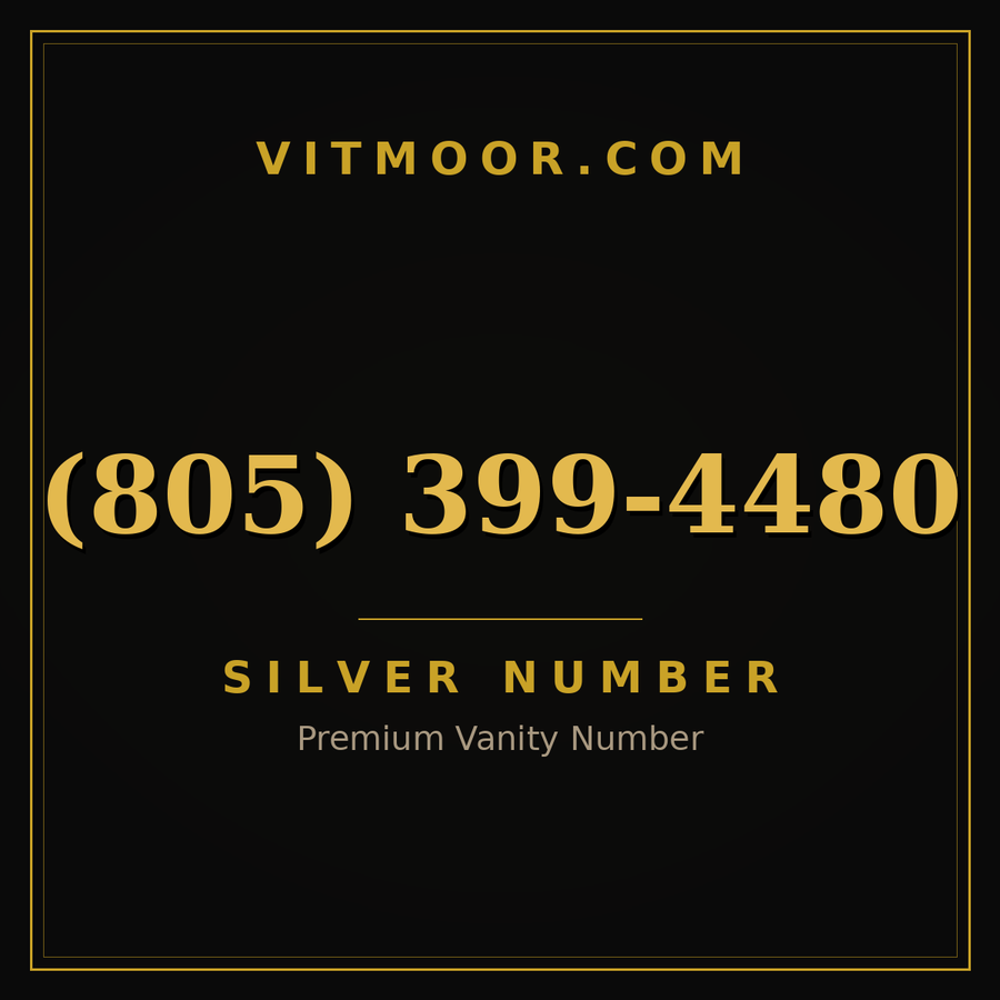 VITMOOR Silver premium number (805) 399-4480